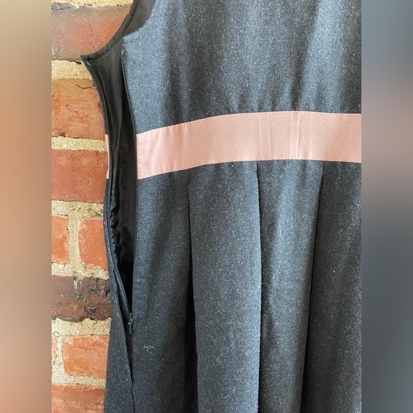 Sleeveless pink/gray A-line spring dress - Picture 2 of 13